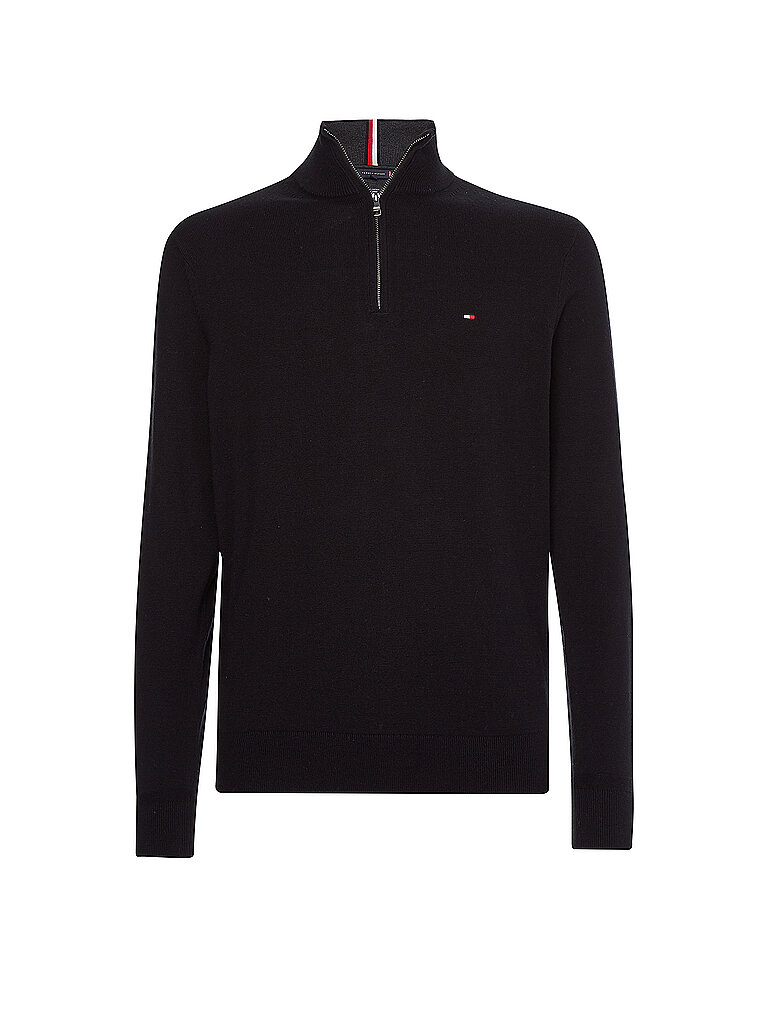 TOMMY HILFIGER Troyer Pullover schwarz | L von Tommy Hilfiger