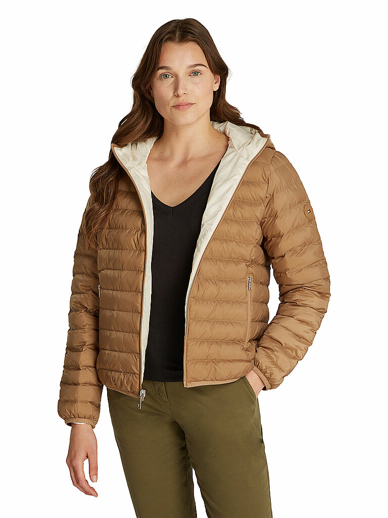 TOMMY HILFIGER Wende Steppjacke  camel | L von Tommy Hilfiger