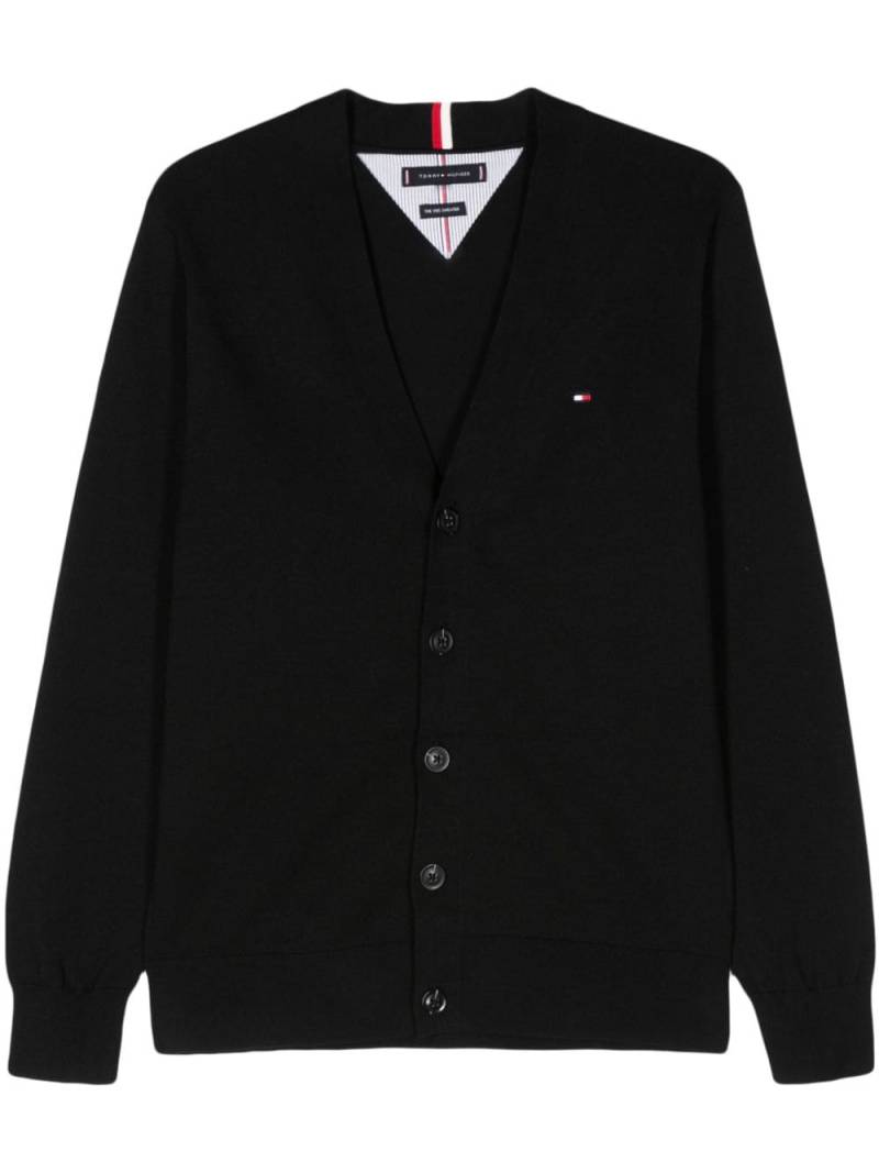 Tommy Hilfiger 1985 V-neck cardigan - Black von Tommy Hilfiger