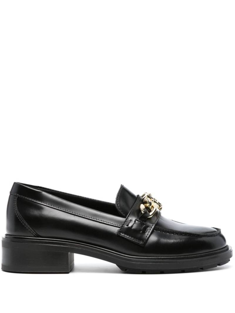 Tommy Hilfiger 30mm chain-trim leather loafers - Black von Tommy Hilfiger