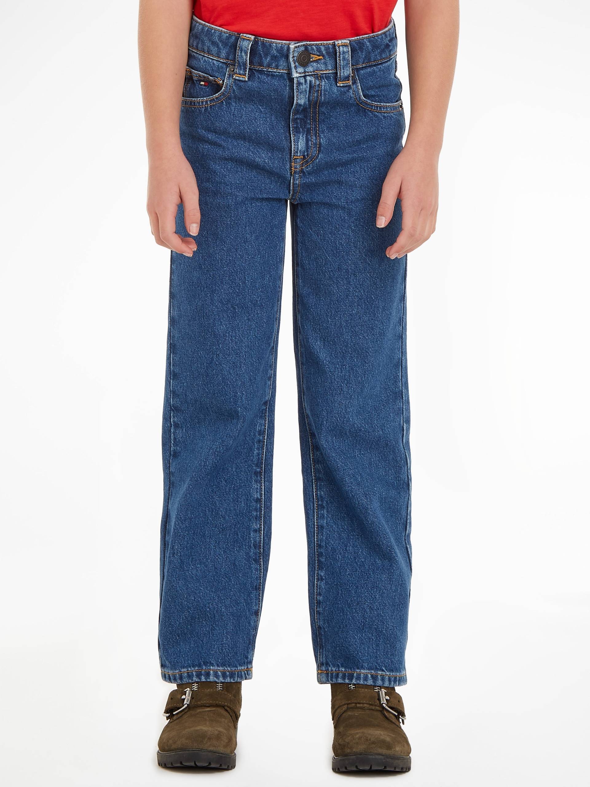 Tommy Hilfiger 5-Pocket-Jeans »GIRLFRIEND MID BLUE«, Kinder Kids Junior MiniMe,mit Leder-Brandlabel am hinteren Bund von Tommy Hilfiger