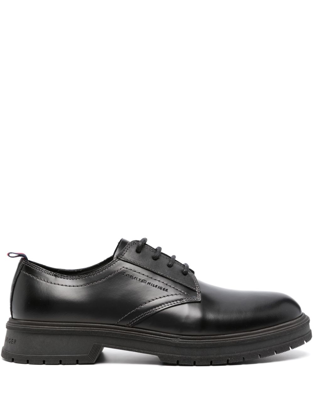 Tommy Hilfiger Abrasivato leather brogues - Black von Tommy Hilfiger