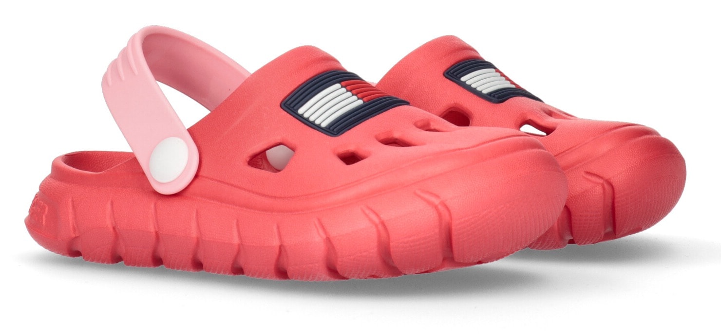 Tommy Hilfiger Badeschuh »FLAG COMFY SANDAL FUCHSIA/PINK«, mit schwenkbarem Fersenriemchen von Tommy Hilfiger