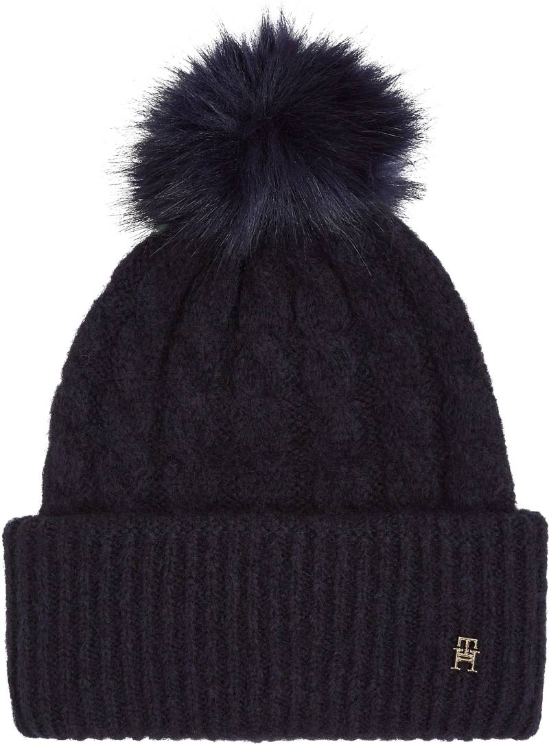 Tommy Hilfiger Beanie »TH TIMELESS BEANIE CABLE«, mit Bommel von Tommy Hilfiger