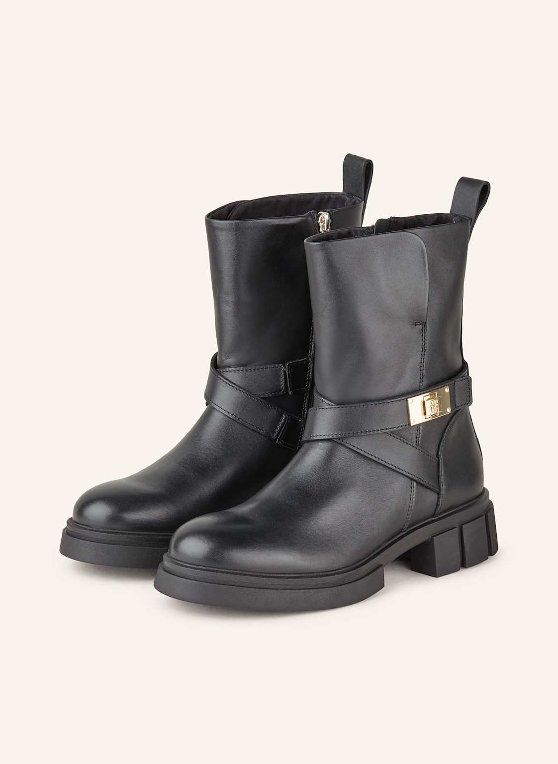 Tommy Hilfiger Biker Boots schwarz von Tommy Hilfiger