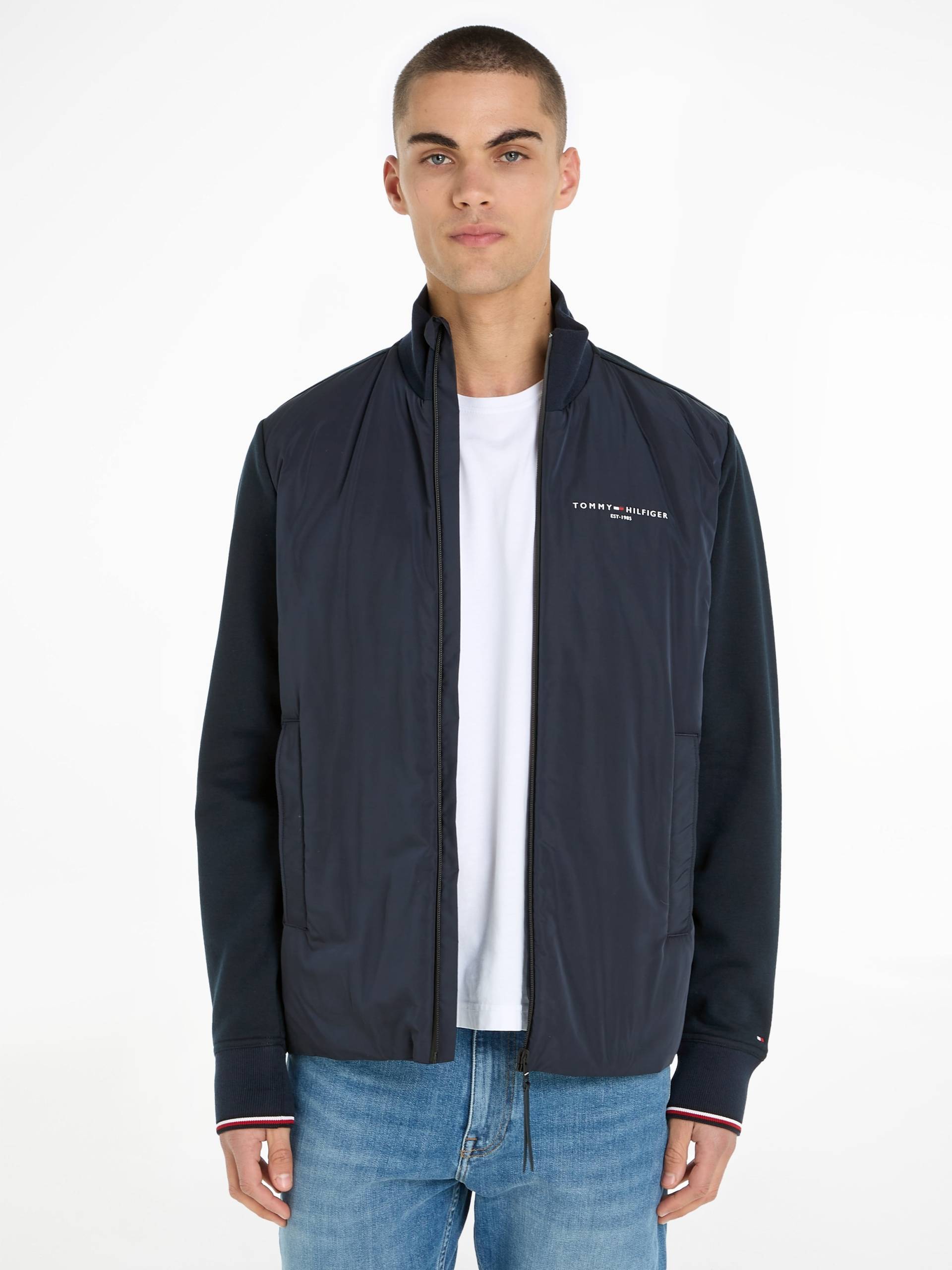 Tommy Hilfiger Blouson »TOMMY LOGO MIX MEDIA STAND ZIP« von Tommy Hilfiger