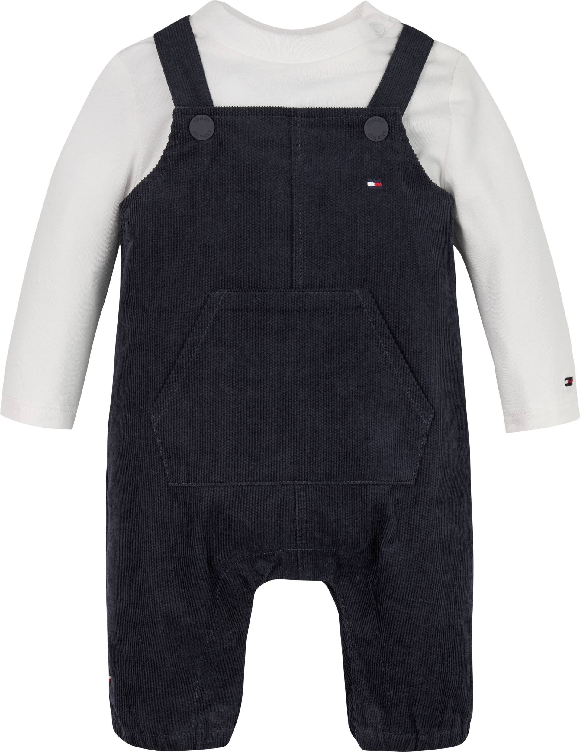 Tommy Hilfiger Body & Hose »MONOTYPE CORD DUNGAREE SET«, mit Logostickereien von Tommy Hilfiger