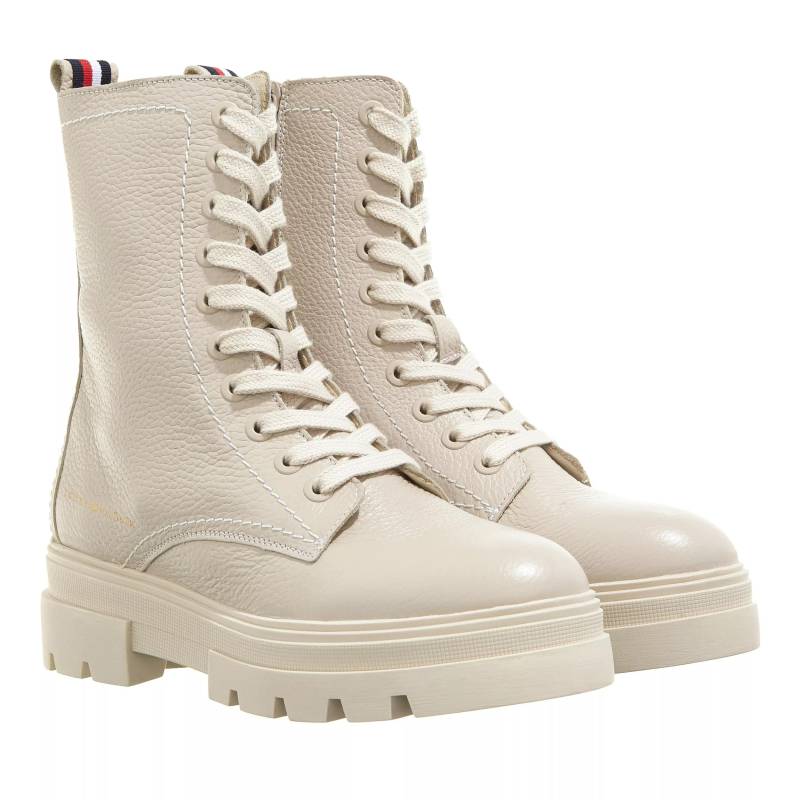 Tommy Hilfiger Boots & Stiefeletten - Monochromatic Lace Up Boot - Gr. 42 (EU) - in Beige - für Damen von Tommy Hilfiger