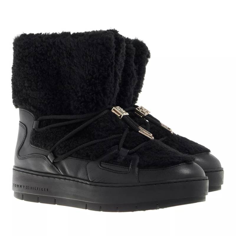 Tommy Hilfiger Boots & Stiefeletten - Tommy Teddy Snowboot - Gr. 39 (EU) - in Schwarz - für Damen von Tommy Hilfiger