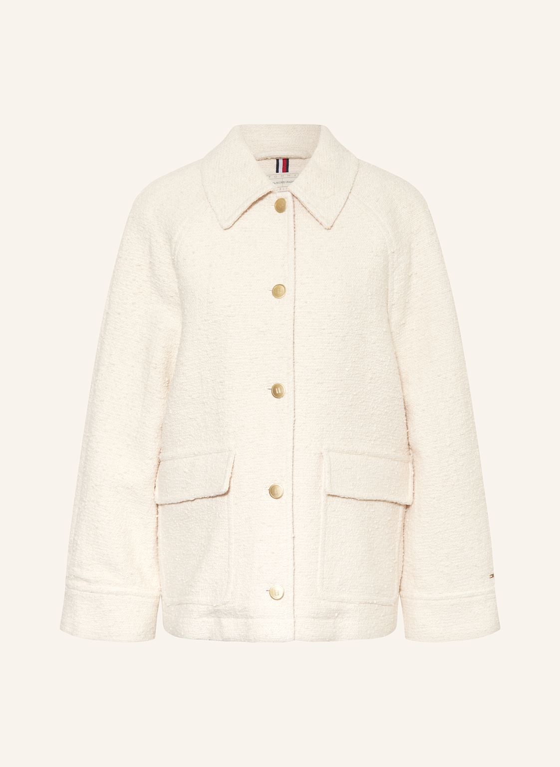 Tommy Hilfiger Bouclé-Overjacket weiss Tommy Hilfiger Bouclé-Overjacket weiss von Tommy Hilfiger