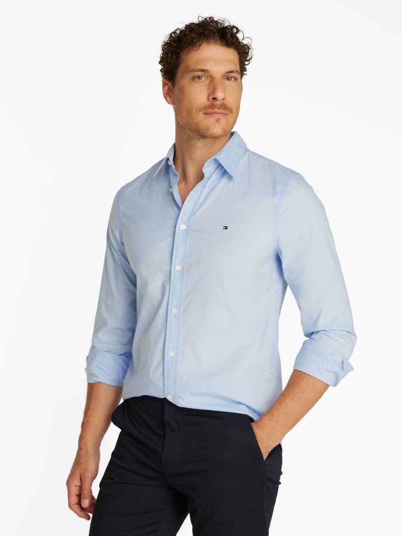 Tommy Hilfiger Businesshemd »FLEX POPLIN KENT COLLAR SF SHIRT«, mit Logostickerei von Tommy Hilfiger