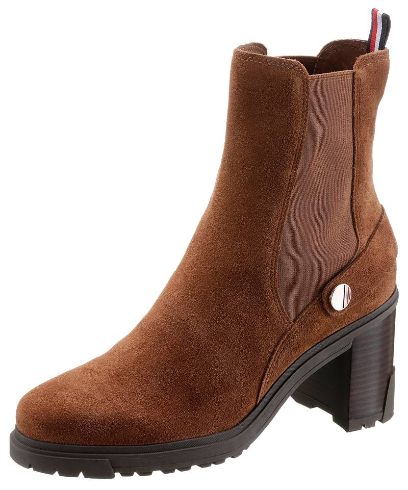 Tommy Hilfiger Chelseaboots »OUTDOOR HIGH HEEL BOOT«, mit Zierriegel von Tommy Hilfiger