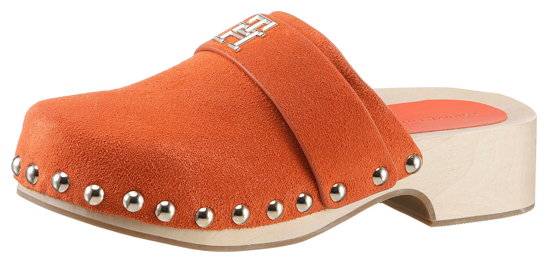 Tommy Hilfiger Clog »TH CLOG SUEDE«, mit glänzenden Nieten von Tommy Hilfiger