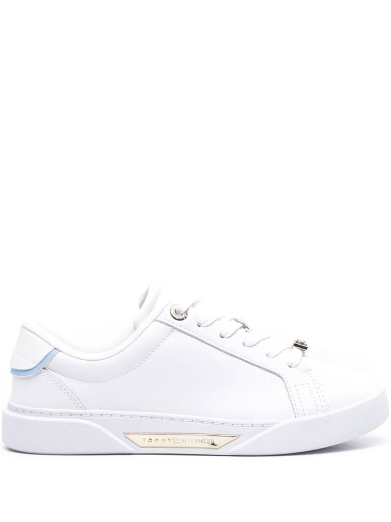 Tommy Hilfiger Court panelled leather sneakers - White von Tommy Hilfiger