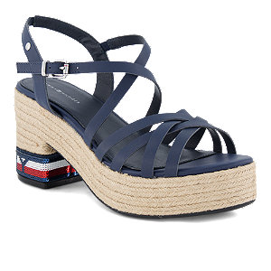 Tommy Hilfiger Damen Hohe Sandalette Blau von Tommy Hilfiger