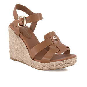 Tommy Hilfiger Damen Hohe Sandalette Cognac von Tommy Hilfiger