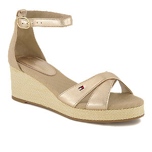 Tommy Hilfiger Damen Hohe Sandalette Gold von Tommy Hilfiger
