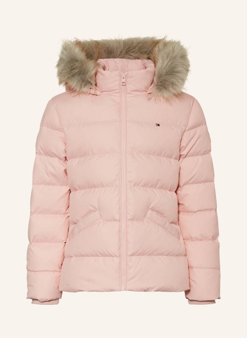 Tommy Hilfiger Daunenjacke Mit Abnehmbarem Kunstpelz rosa von Tommy Hilfiger