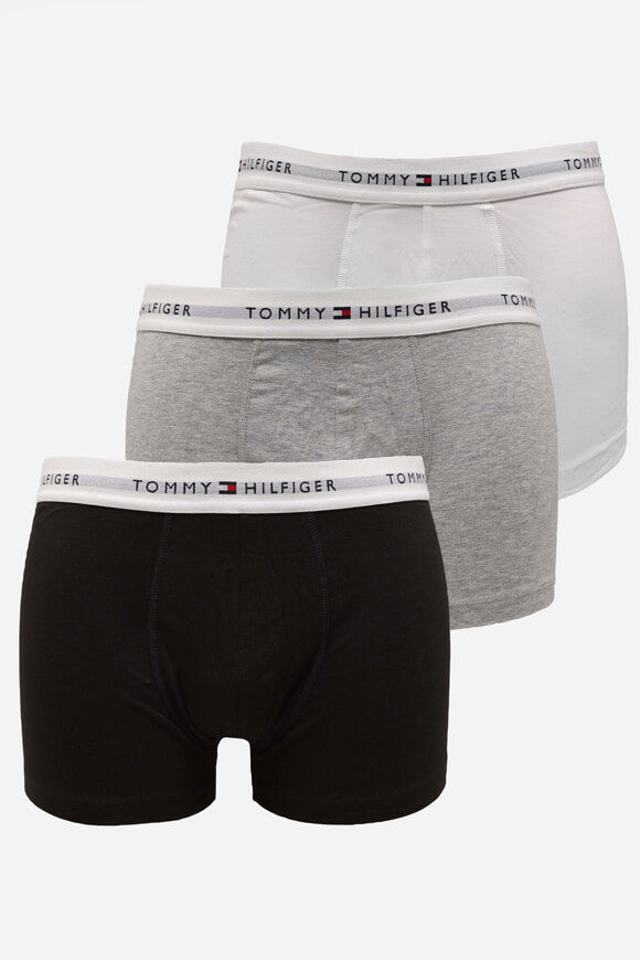 Tommy Hilfiger Dreierpack Boxershorts | Grey Heather + Black + White | Herren  | L von Tommy Hilfiger