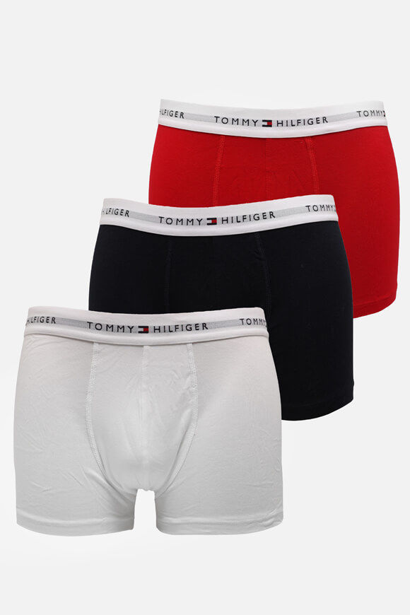 Tommy Hilfiger Dreierpack Boxershorts | Sky + White + Primary Red | Herren  | L von Tommy Hilfiger