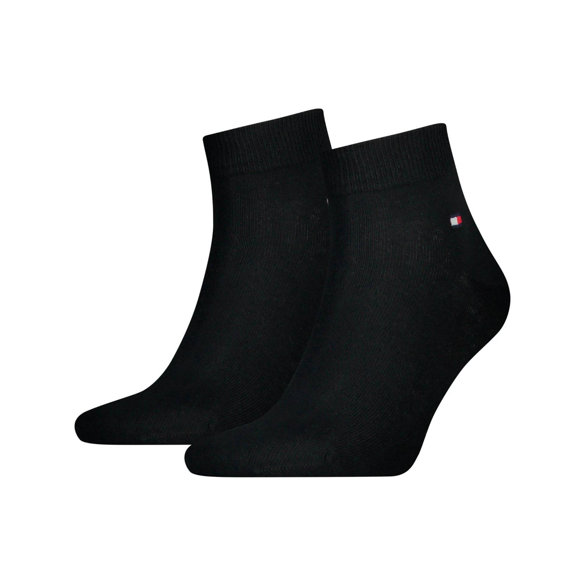 Tommy Hilfiger - Duopack, knöchellange Socken, für Herren, Black, Größe 39-42 von Tommy Hilfiger