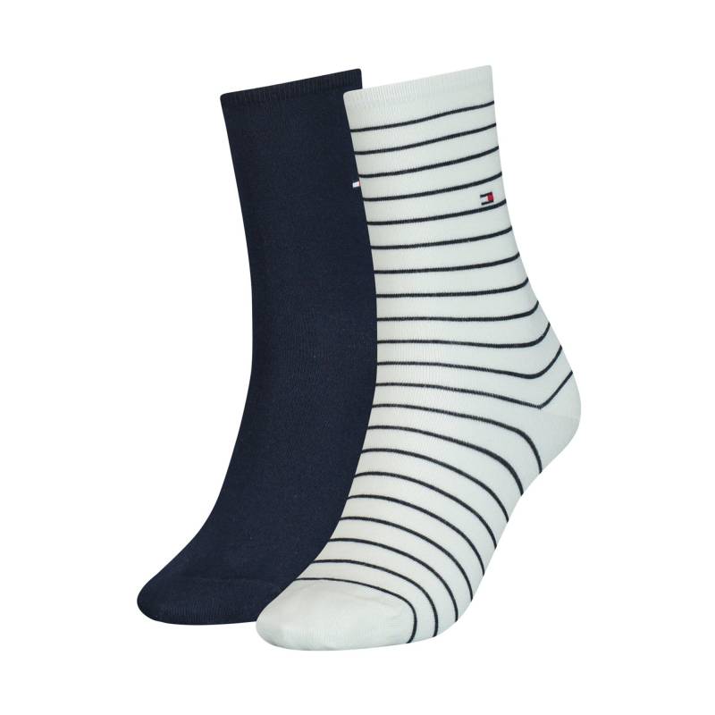 Duopack, Wadenlange Socken Damen Weiss 35-38 von TOMMY HILFIGER