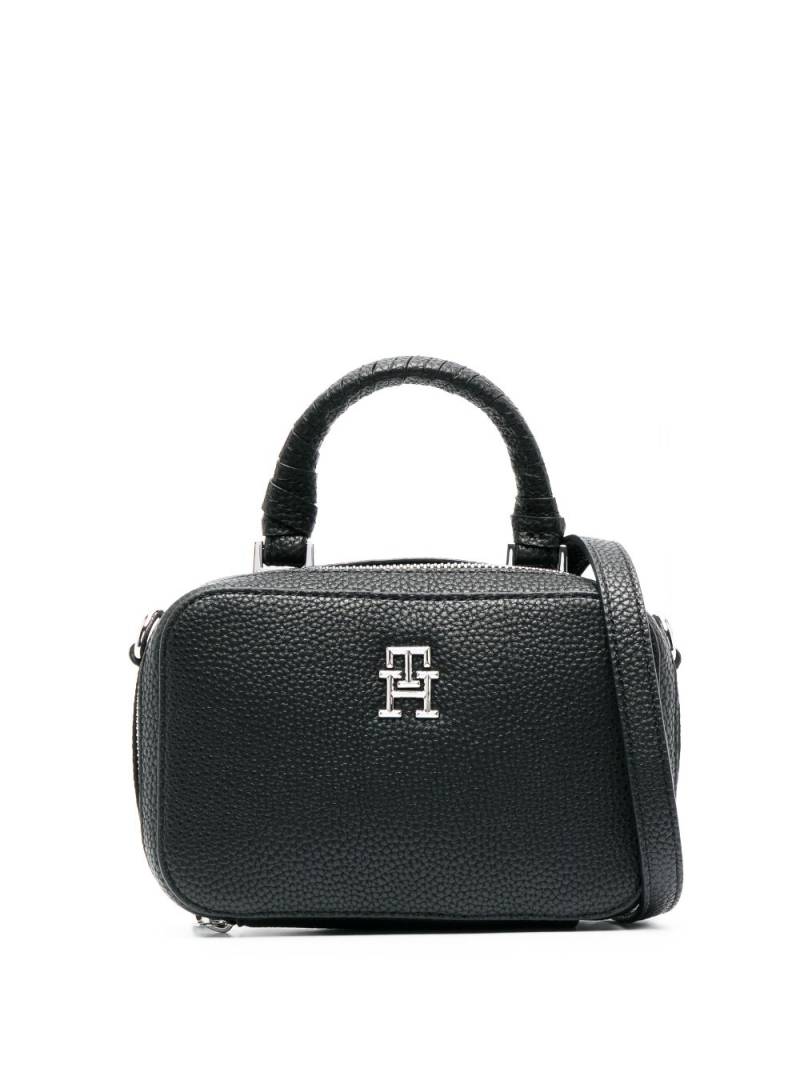 Tommy Hilfiger Emblem monogram-plaque crossbody bag - Black von Tommy Hilfiger