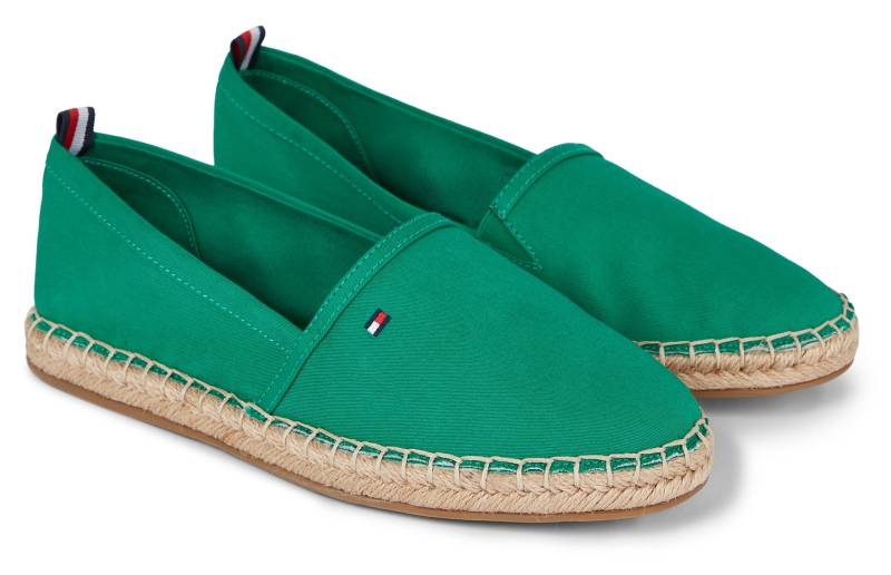 Tommy Hilfiger Espadrille »BASIC TOMMY FLAT ESPADRILLE«, Sommerschuh, Slides, Loafer mit gesticktem Logoflag von Tommy Hilfiger