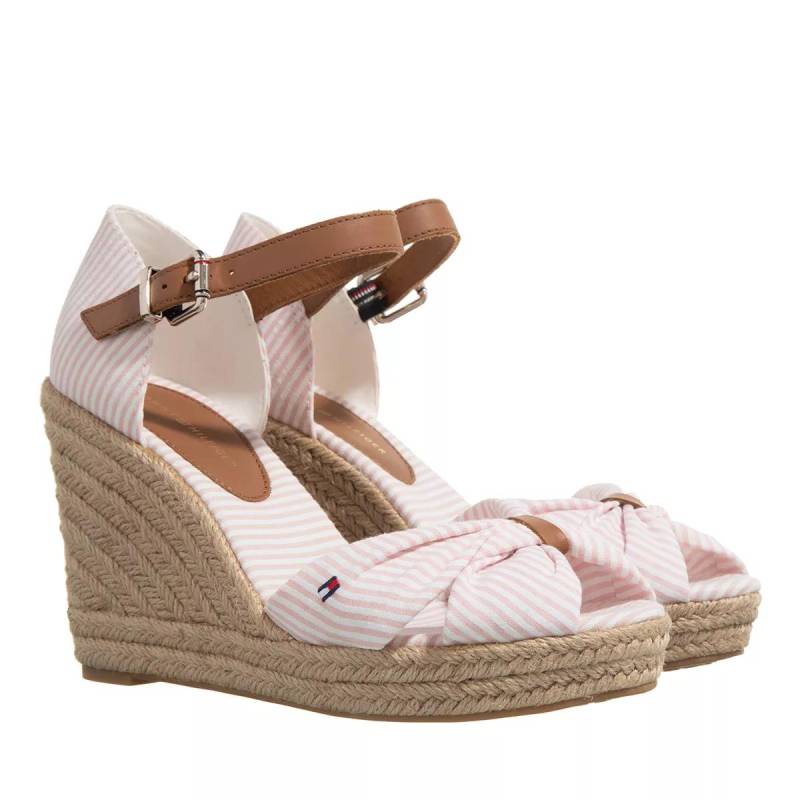 Tommy Hilfiger Espadrilles - Basic Seersucker High Wedge - Gr. 37 (EU) - in Rosa - für Damen von Tommy Hilfiger