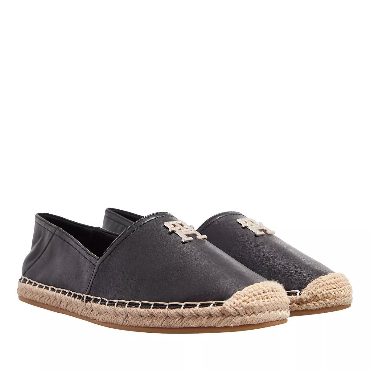 Tommy Hilfiger Espadrilles - Essential Leather Espadrille - Gr. 40 (EU) - in Schwarz - für Damen von Tommy Hilfiger