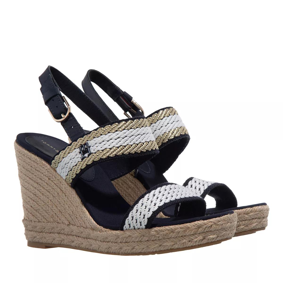 Tommy Hilfiger Espadrilles - Golden Webbing Wedge - Gr. 37 (EU) - in Blau - für Damen von Tommy Hilfiger