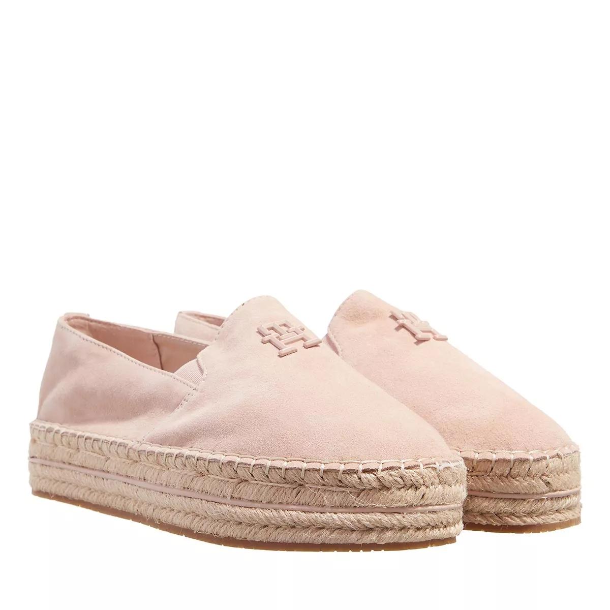 Tommy Hilfiger Espadrilles - Th Suede Flatform Espadrille - Gr. 38 (EU) - in Rosa - für Damen von Tommy Hilfiger