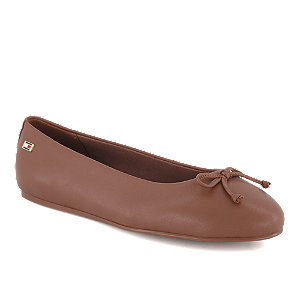 Tommy Hilfiger Essential Chic Damen Ballerina Cognac von Tommy Hilfiger