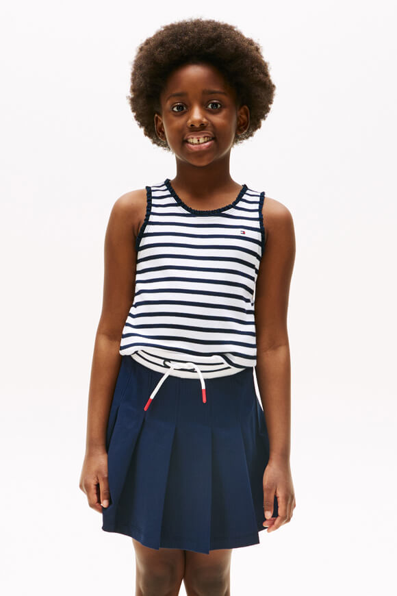 Tommy Hilfiger Essential geripptes Tanktop | White + Navy | Mädchen | 10 Tommy Hilfiger Essential geripptes Tanktop | White + Navy | Mädchen | 10 von Tommy Hilfiger