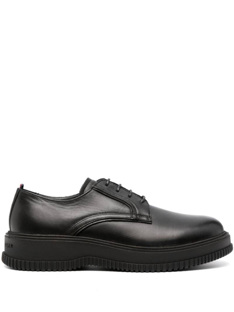 Tommy Hilfiger Everyday round-toe leather brogues - Black von Tommy Hilfiger