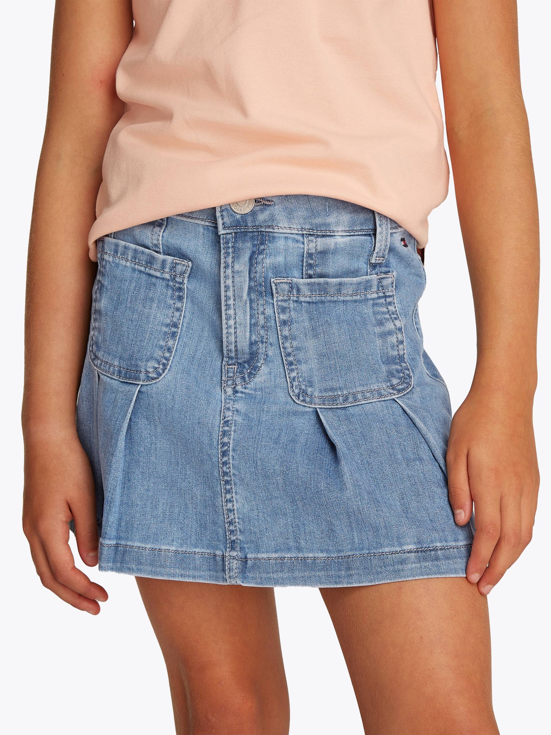 Tommy Hilfiger Faltenrock »DENIM SKIRT PLEATED«, in blauer Waschung von Tommy Hilfiger