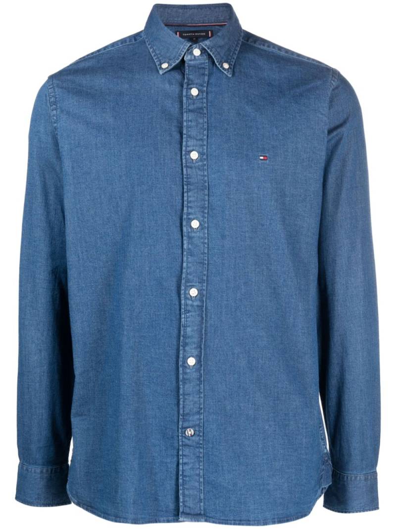 Tommy Hilfiger TH Flex long-sleeved denim shirt - Blue von Tommy Hilfiger