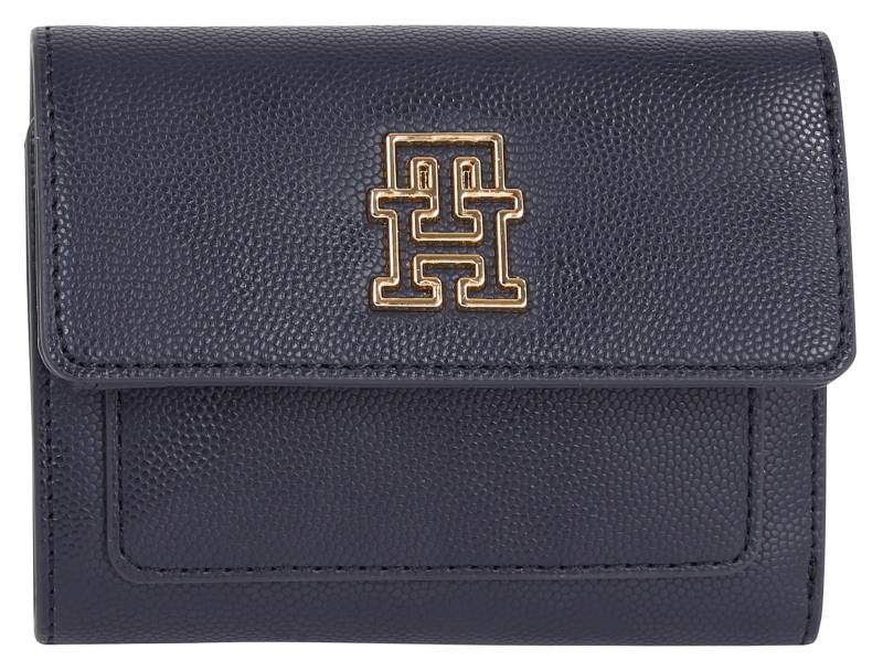 Tommy Hilfiger Geldbörse »TH TIMELESS MED FLAP W BILL«, mit goldfarbenenen Details und TH-Emblem vorne von Tommy Hilfiger