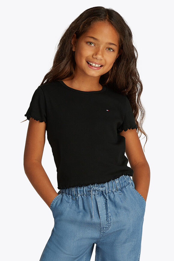 Tommy Hilfiger Geripptes Crop T-Shirt | Black | Mädchen | 14 Tommy Hilfiger Geripptes Crop T-Shirt | Black | Mädchen | 14 von Tommy Hilfiger