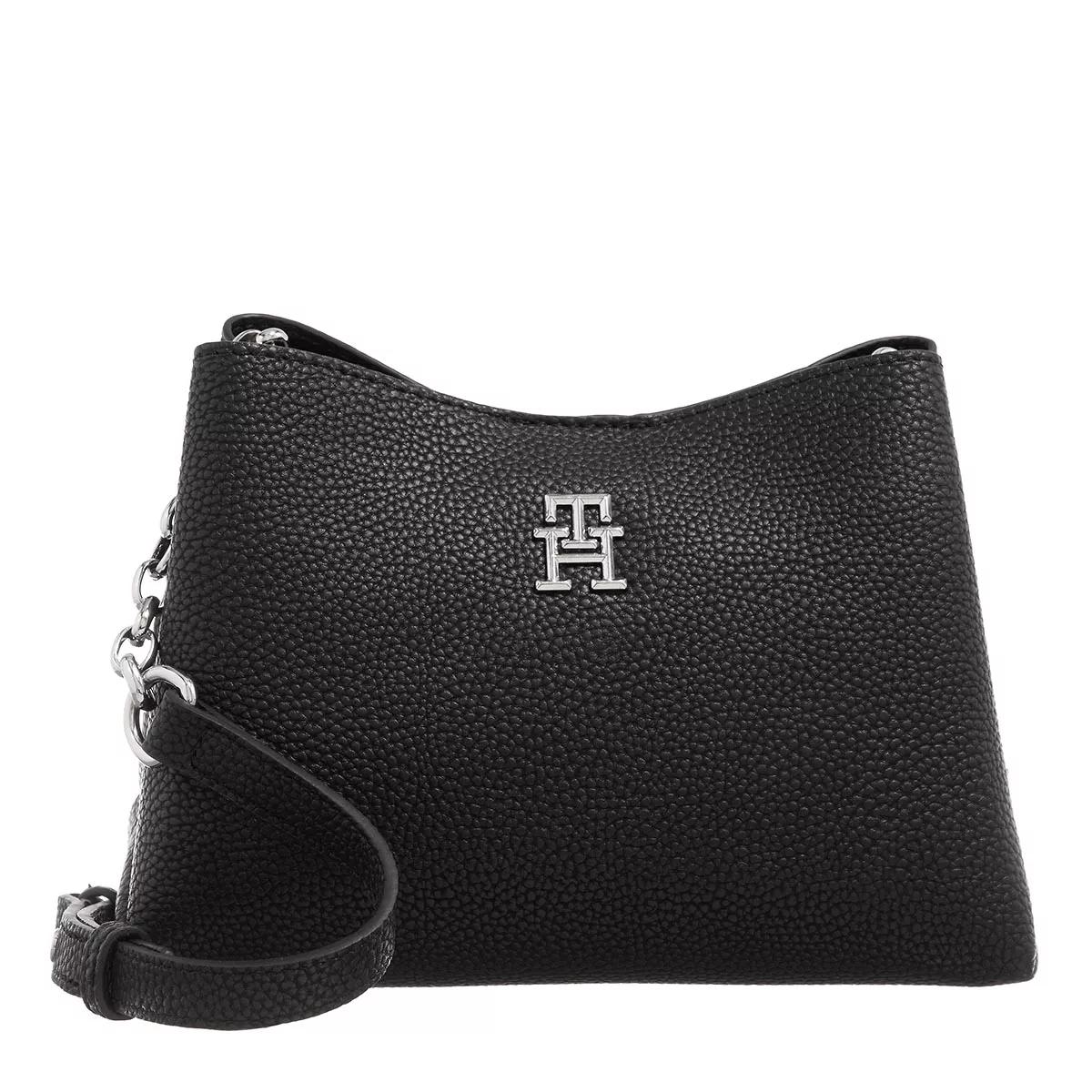 Tommy Hilfiger Handtasche - Th Emblem Crossover - Gr. unisize - in Schwarz - für Damen von Tommy Hilfiger