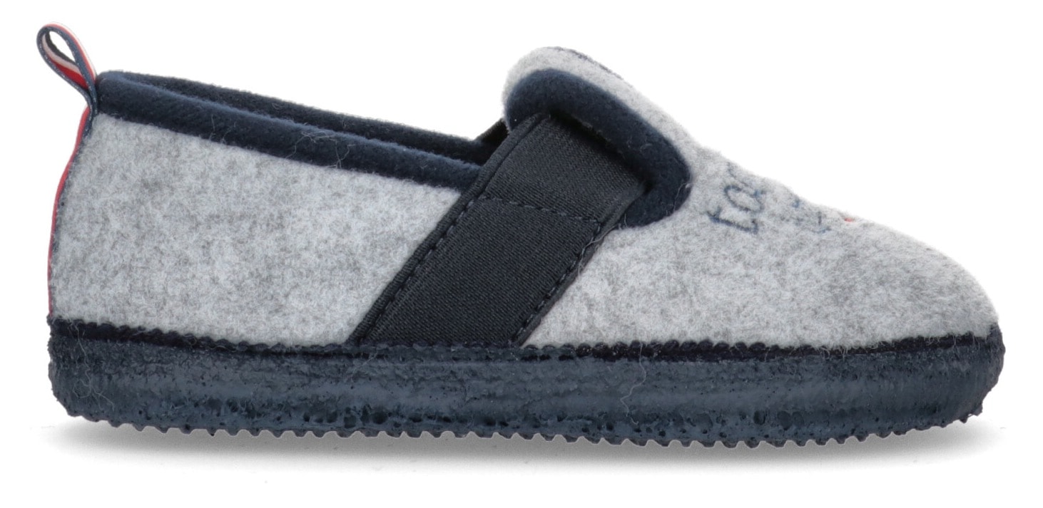 Tommy Hilfiger Hausschuh »INDOOR SLIPPER BLUE«, mit gestreifter Anziehlasche von Tommy Hilfiger