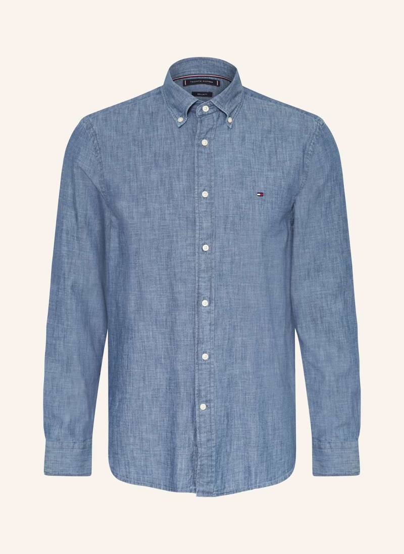 Tommy Hilfiger Hemd Regular Fit In Jeansoptik blau von Tommy Hilfiger