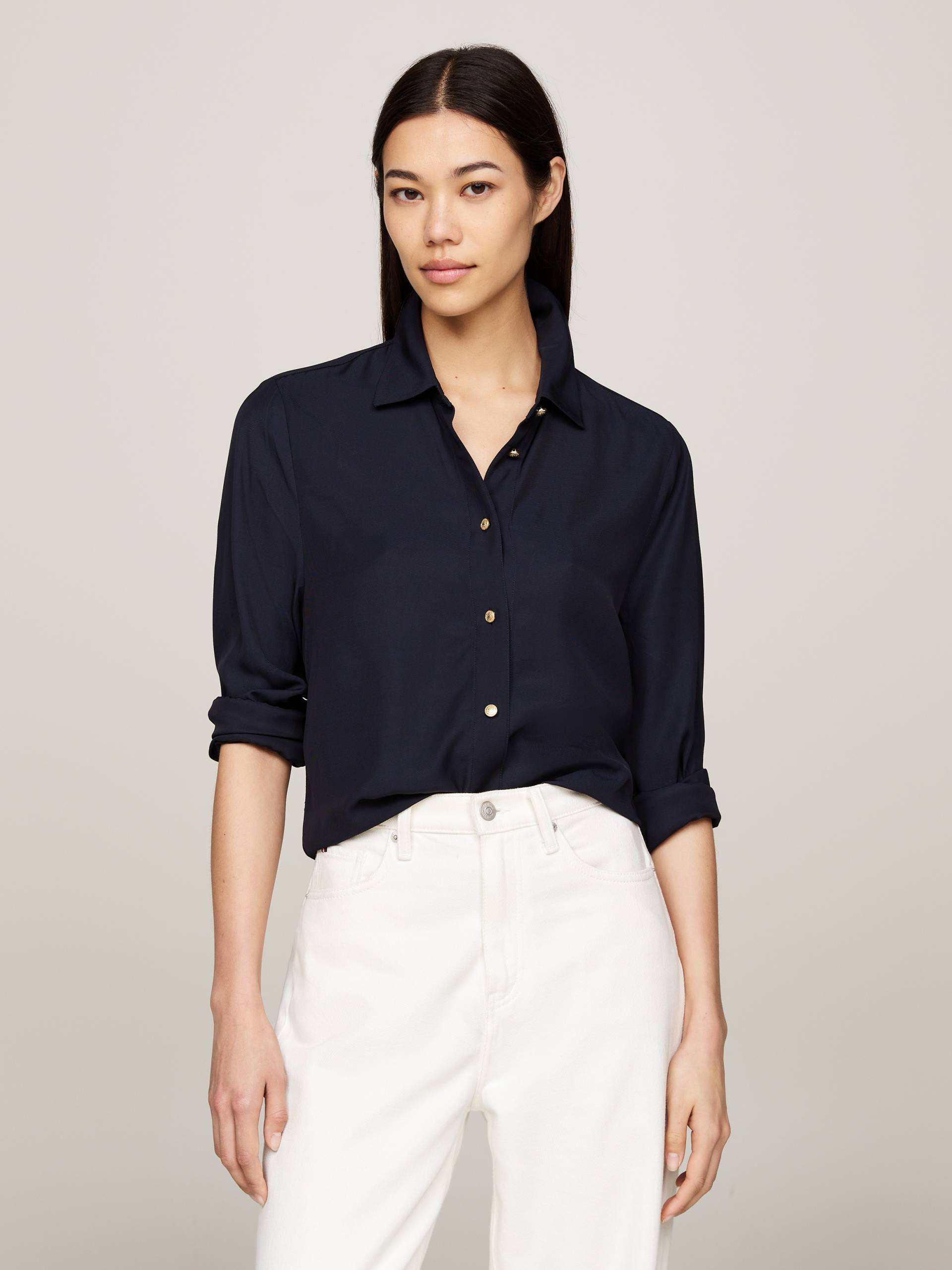 Tommy Hilfiger Hemdbluse, mit Logoflagge Tommy Hilfiger Hemdbluse, mit Logoflagge von Tommy Hilfiger