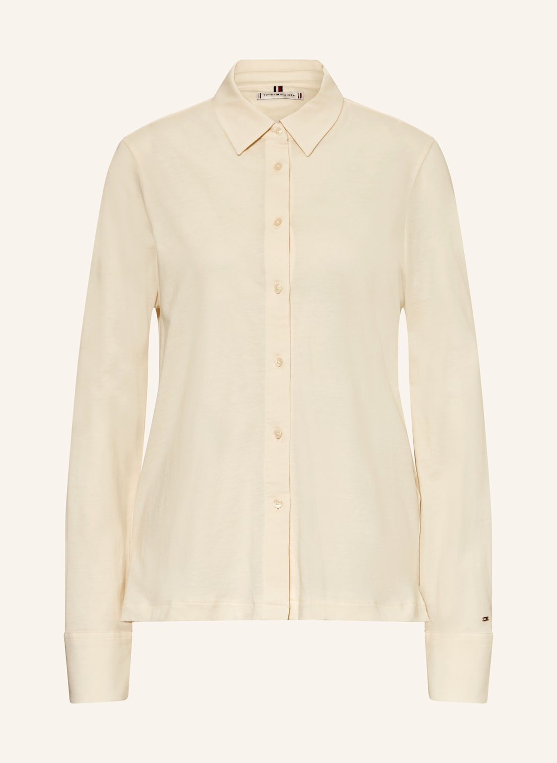 Tommy Hilfiger Hemdbluse Aus Jersey weiss Tommy Hilfiger Hemdbluse Aus Jersey weiss von Tommy Hilfiger