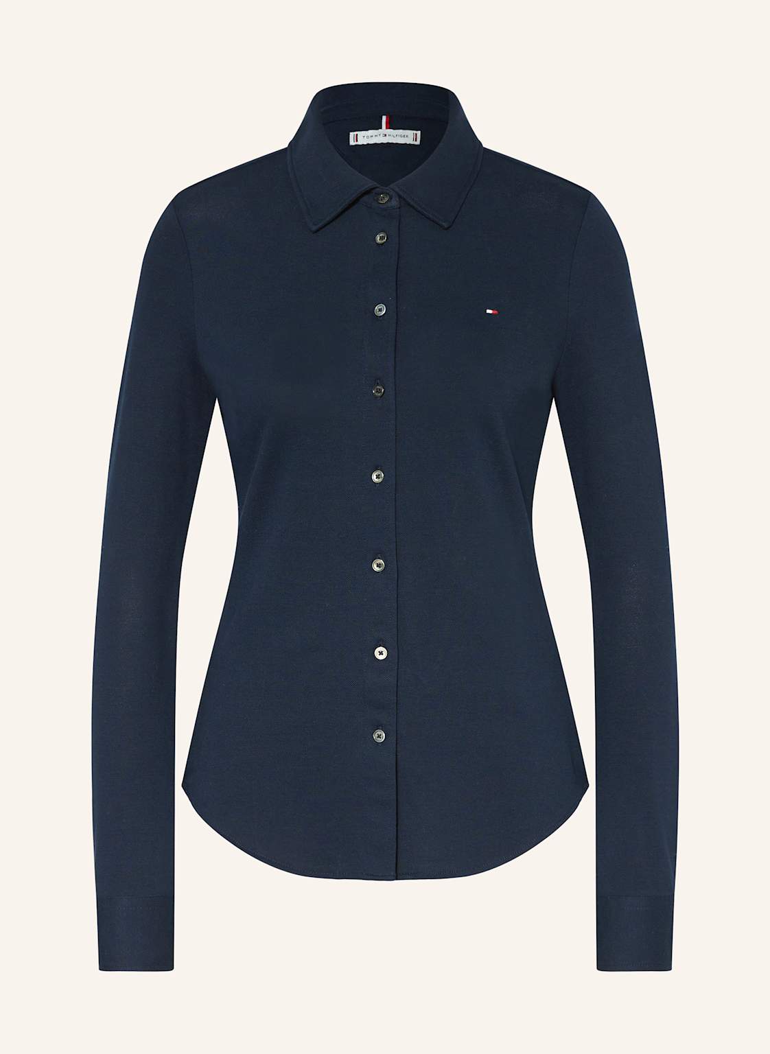 Tommy Hilfiger Hemdbluse Aus Piqué blau von Tommy Hilfiger