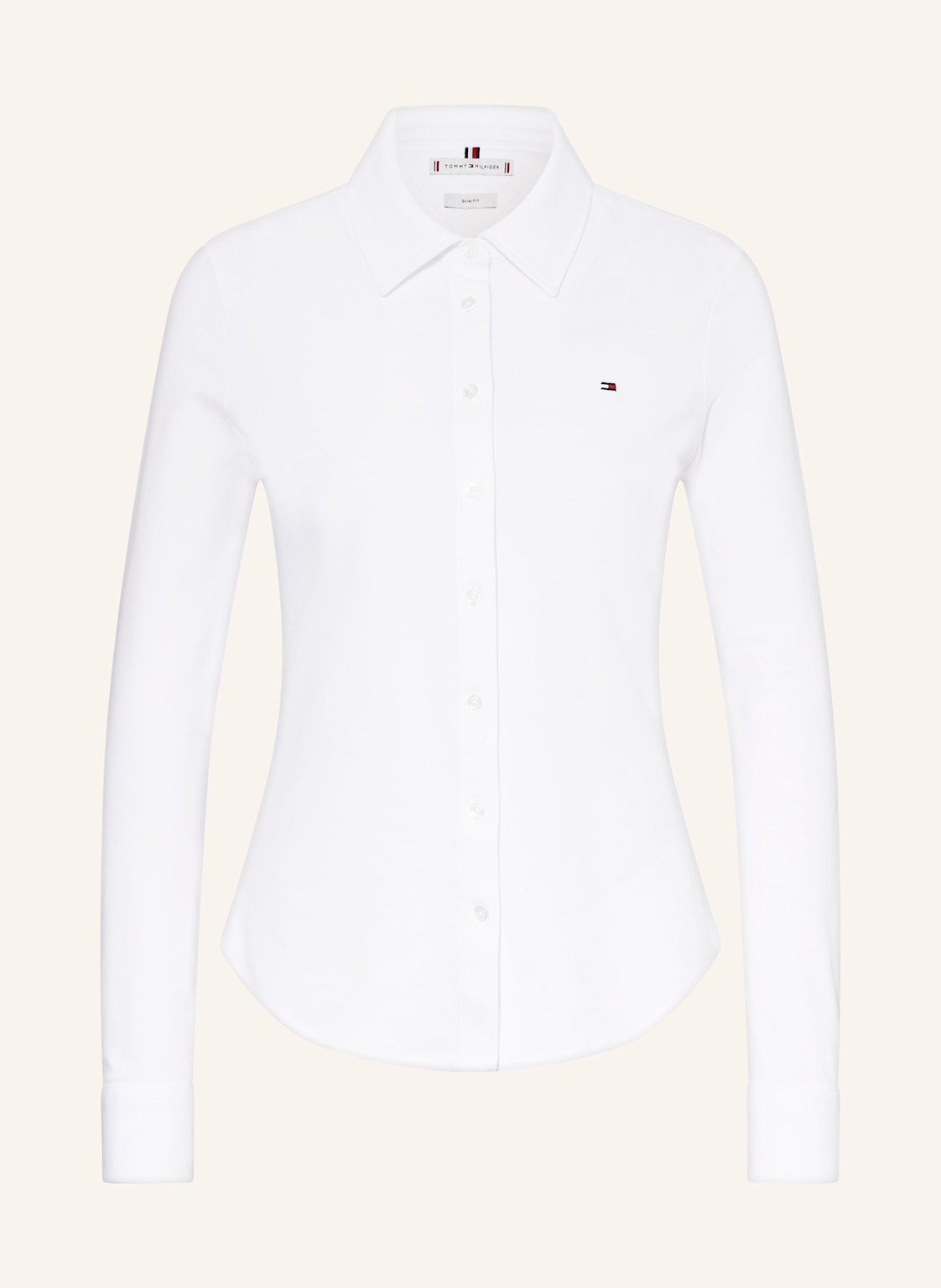 Tommy Hilfiger Hemdbluse Aus Piqué weiss von Tommy Hilfiger