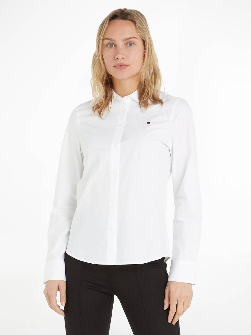 Tommy Hilfiger Hemdbluse »ORGANIC CO REGULAR SHIRT LS«, mit kleiner Logo-Stickerei auf der Brust von Tommy Hilfiger