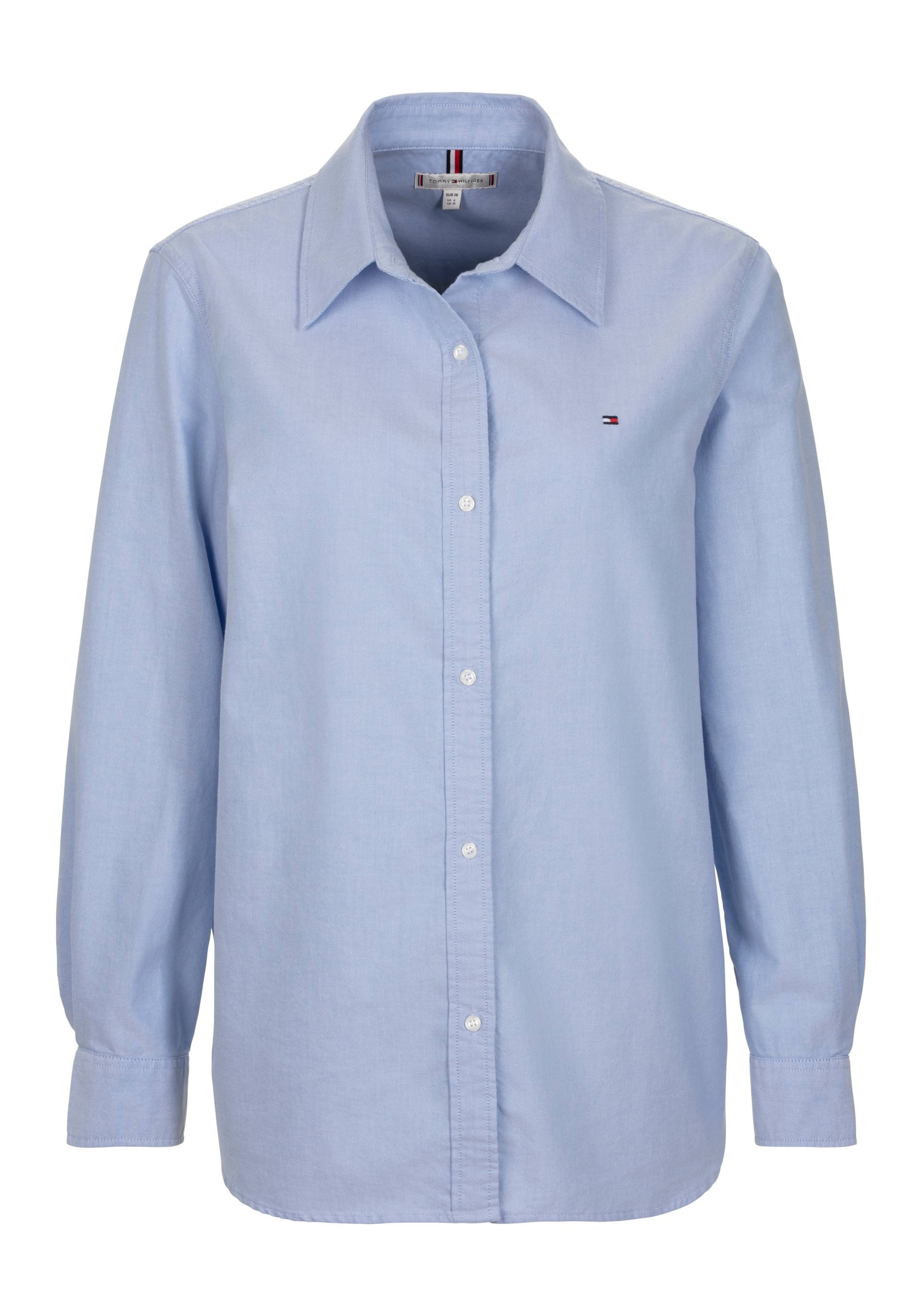 Tommy Hilfiger Hemdbluse »OXFORD RELAXED FIT SHIRT«, mit aufgestickter Flag von Tommy Hilfiger