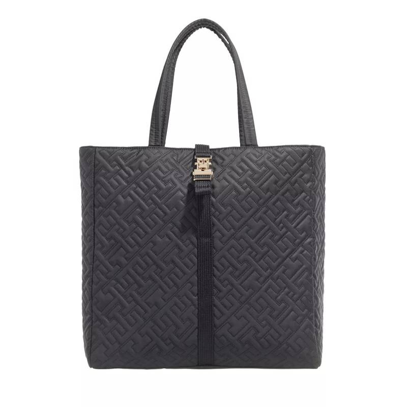 Tommy Hilfiger Henkeltasche - Th Flow Tote - Gr. unisize - in Schwarz - für Damen von Tommy Hilfiger