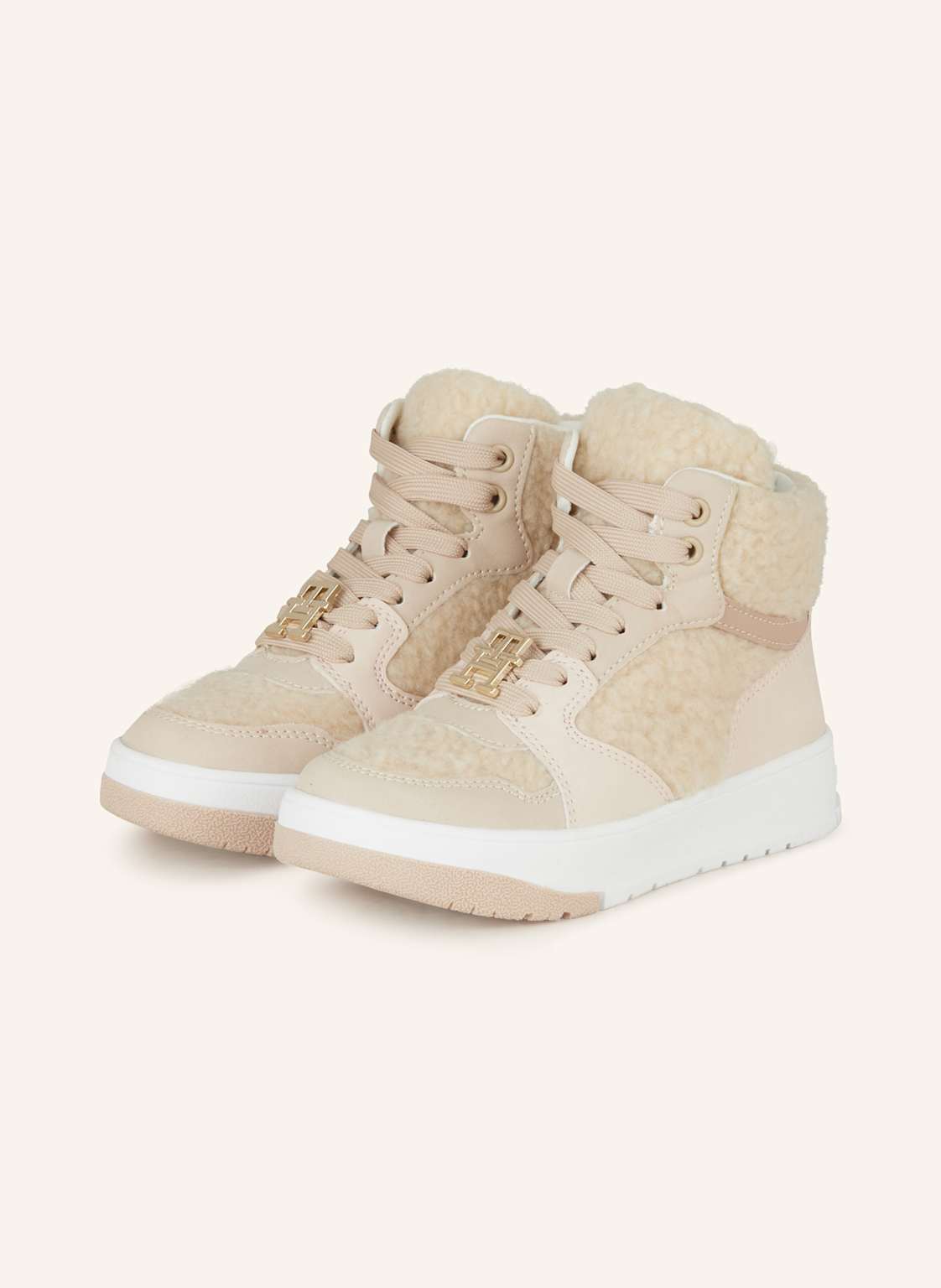 Tommy Hilfiger Hightop-Sneaker Mit Teddyfell beige von Tommy Hilfiger